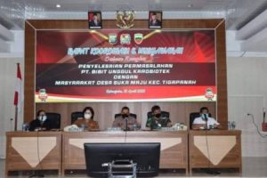 Kapolres Karo Pimpin Rapat Koordinasi dan Musyawarah Penyelesaian Permasalahan PT Bibit Unggul Karobiotik(BUK) di Kecamatan Tigapanah