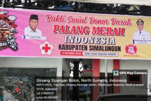 Palang Merah Indonesia(PMI) Simalungun Diduga Berpolitik Praktis Saat Donor Darah Dengan Paslon Petahana